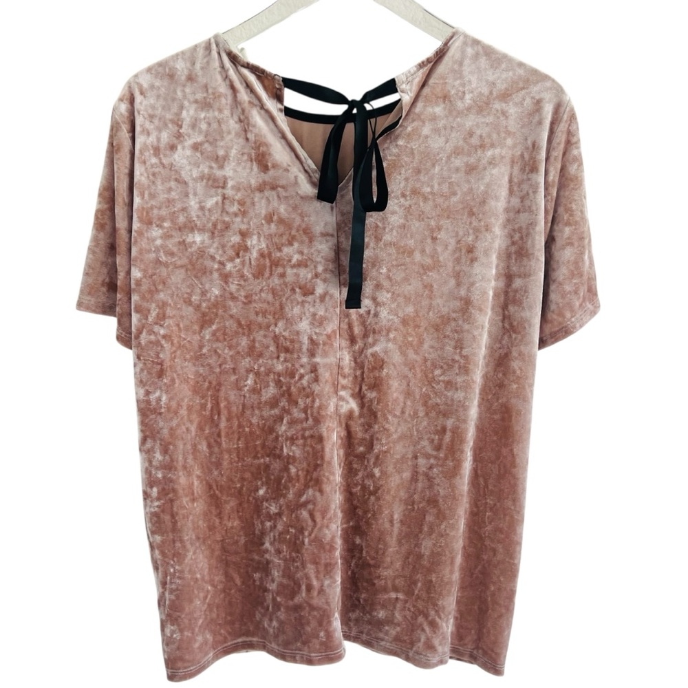 beach Lunch Lounge Velvet Blush Short Sleeve Top - Picture 3 of 4